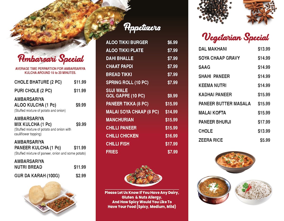 Ambarsariya kitchen + Grill Menu 2