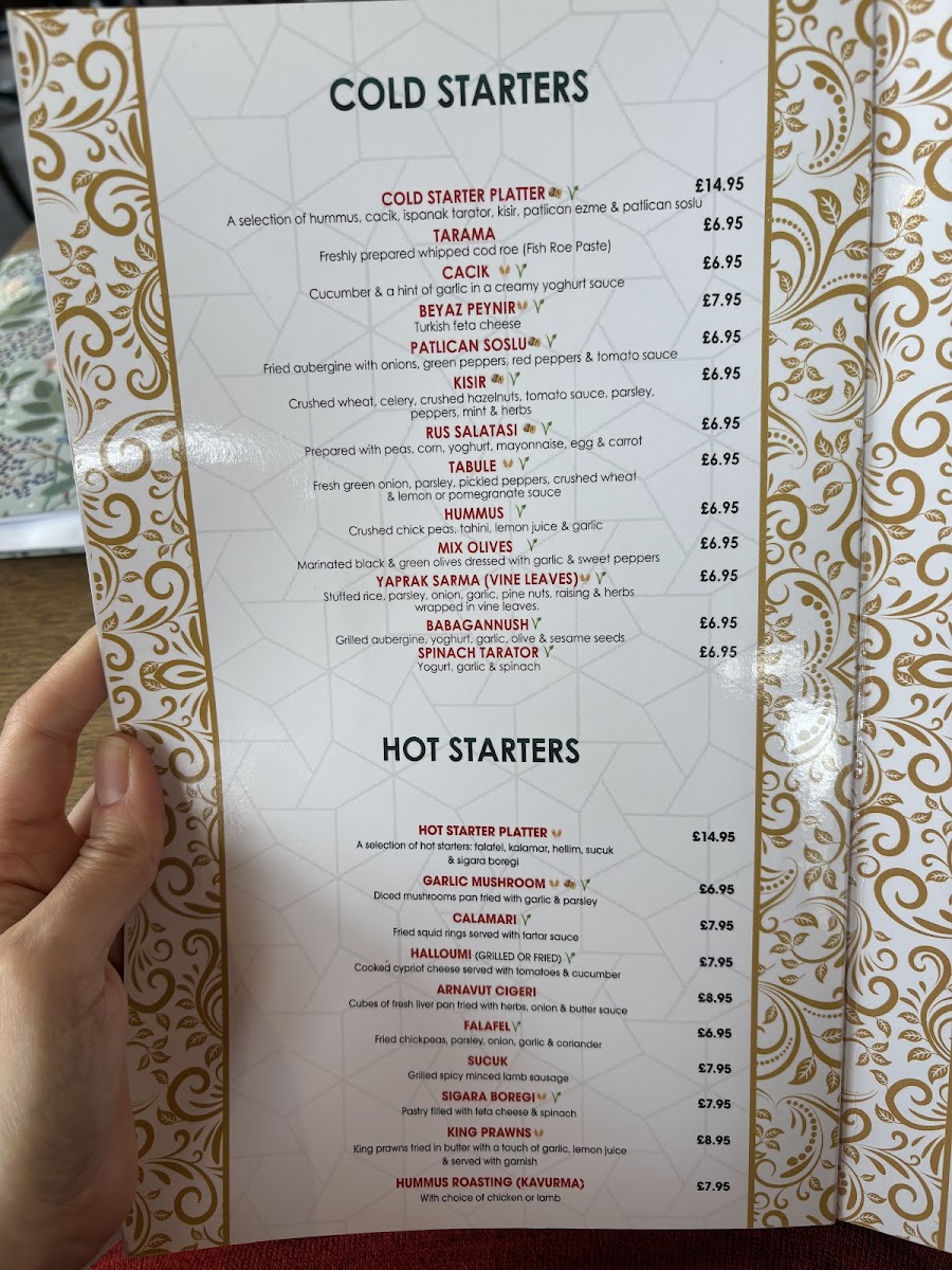 Kemal Pasha Menu 2