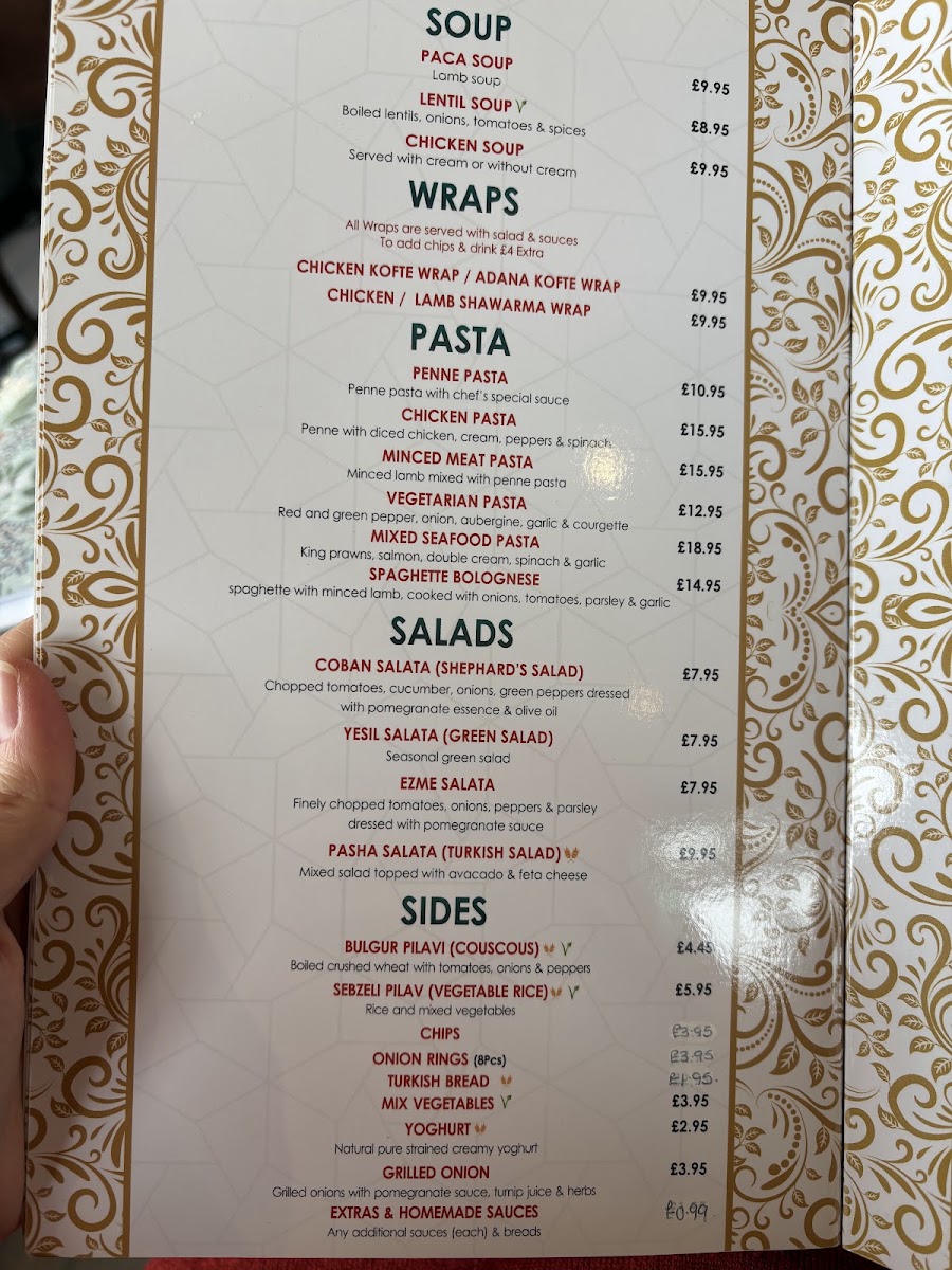 Kemal Pasha Menu 4