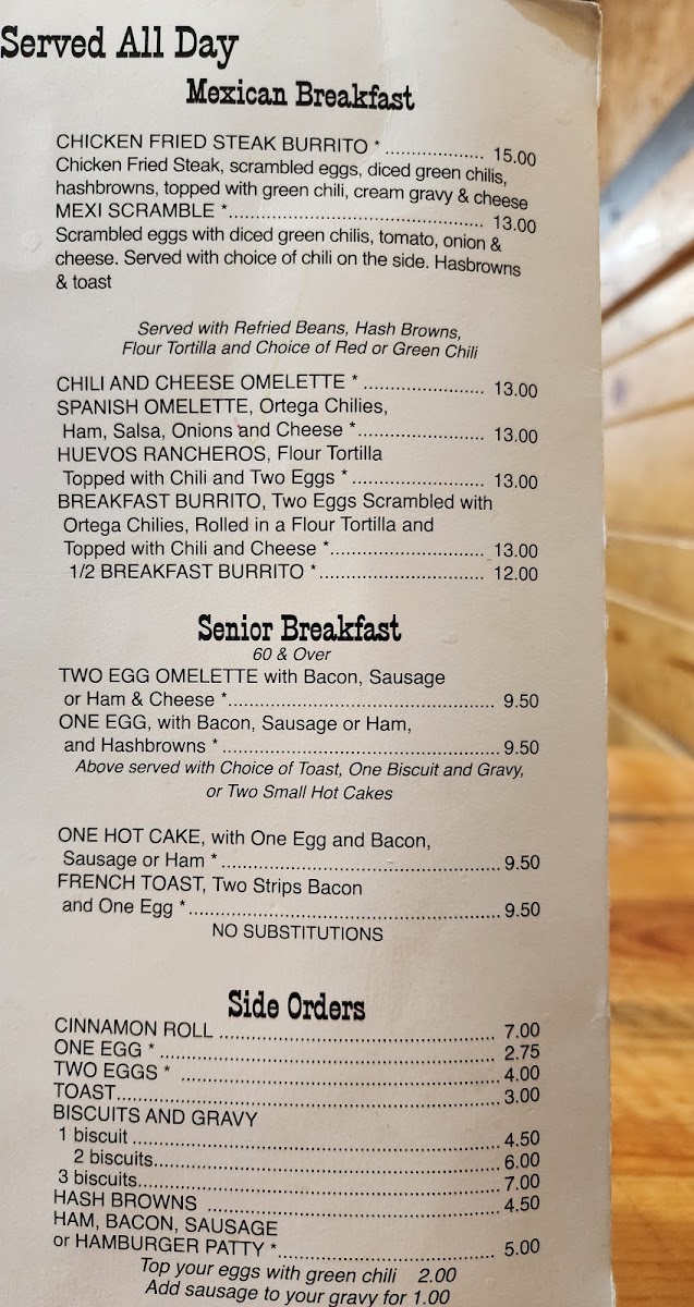 Ute Coffee Shop Menu 5