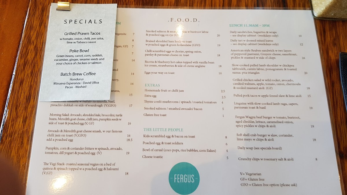 Fergus Cafe Menu 4
