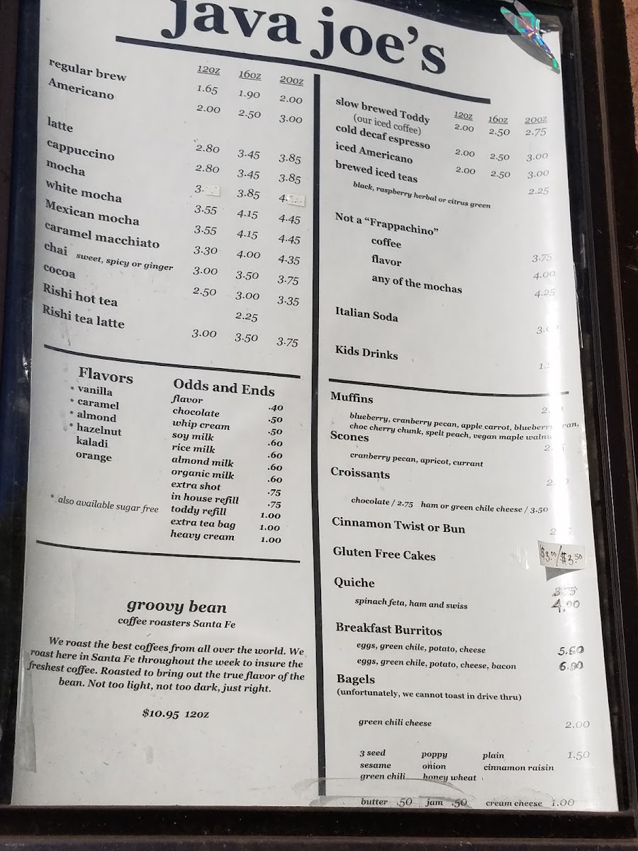Java Joe's Menu 8
