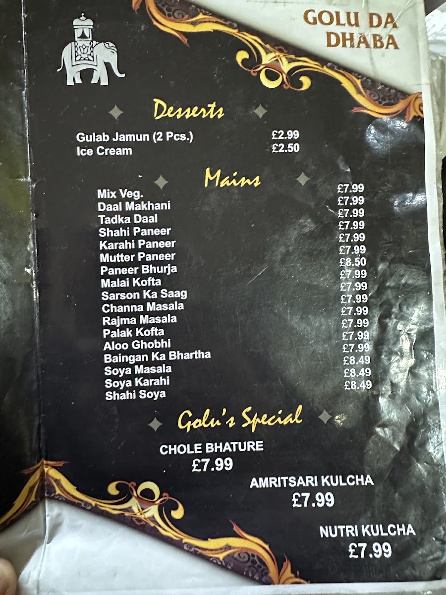 Golu Da Dhaba Menu 7