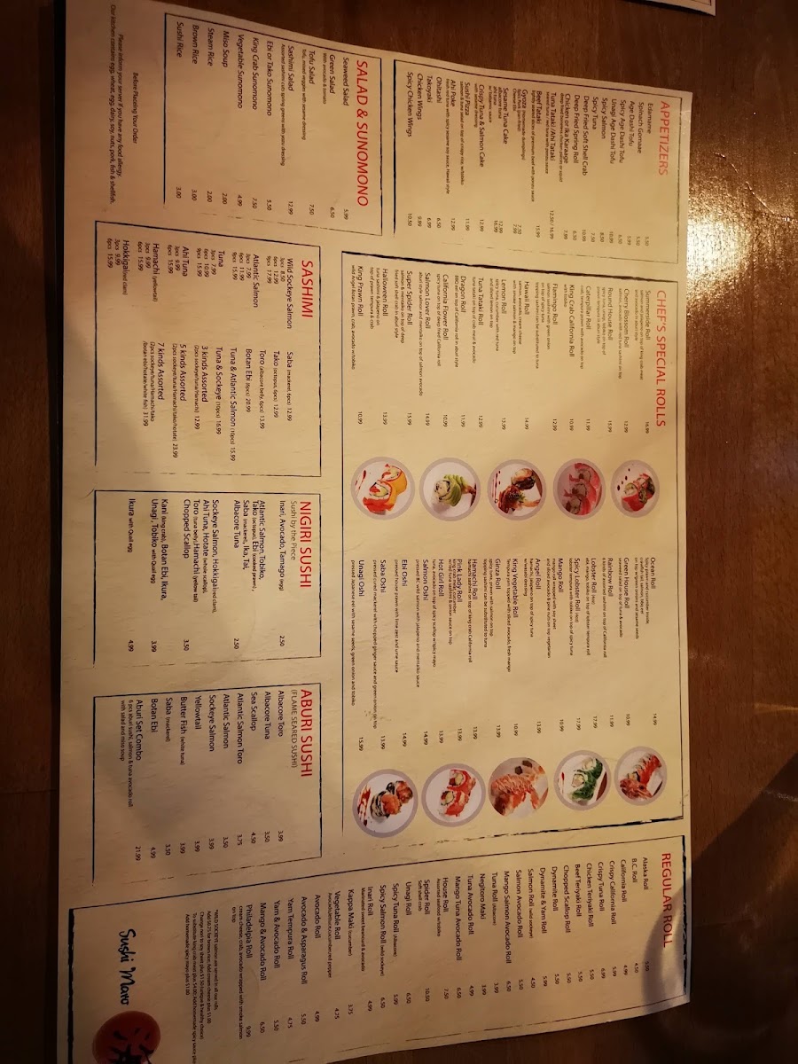 Sushi Maro Japanese Restaurant Menu 10