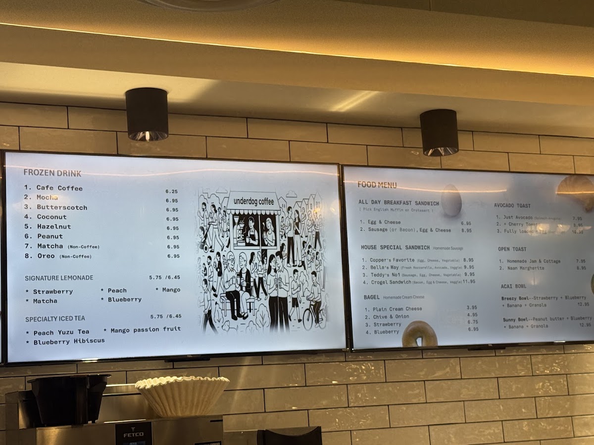 Underdog Coffee and Bread Annandale Menu 2