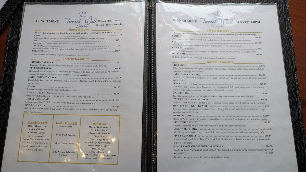 Torrent Walk Hotel Menu 1
