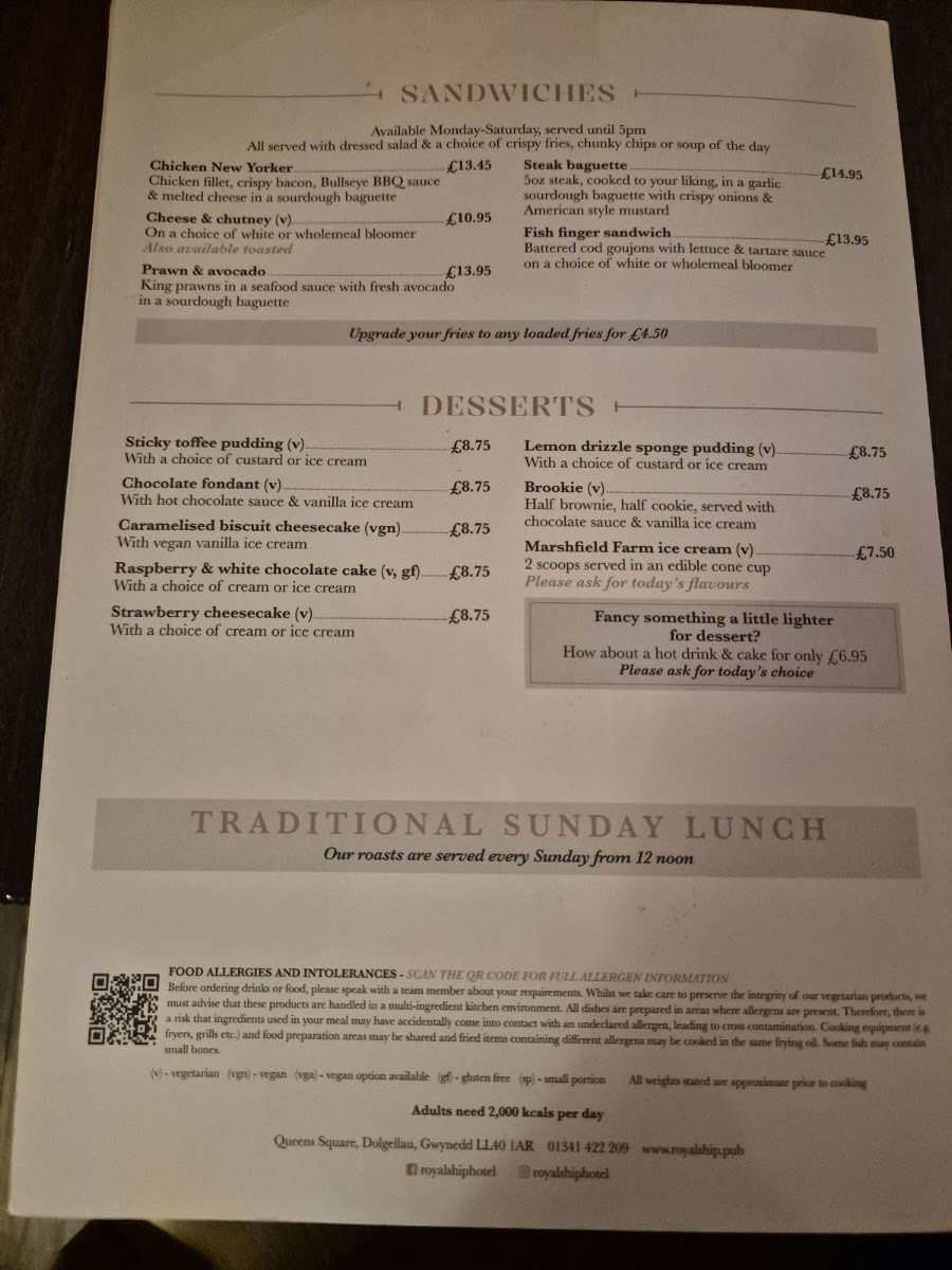 Torrent Walk Hotel Menu 2