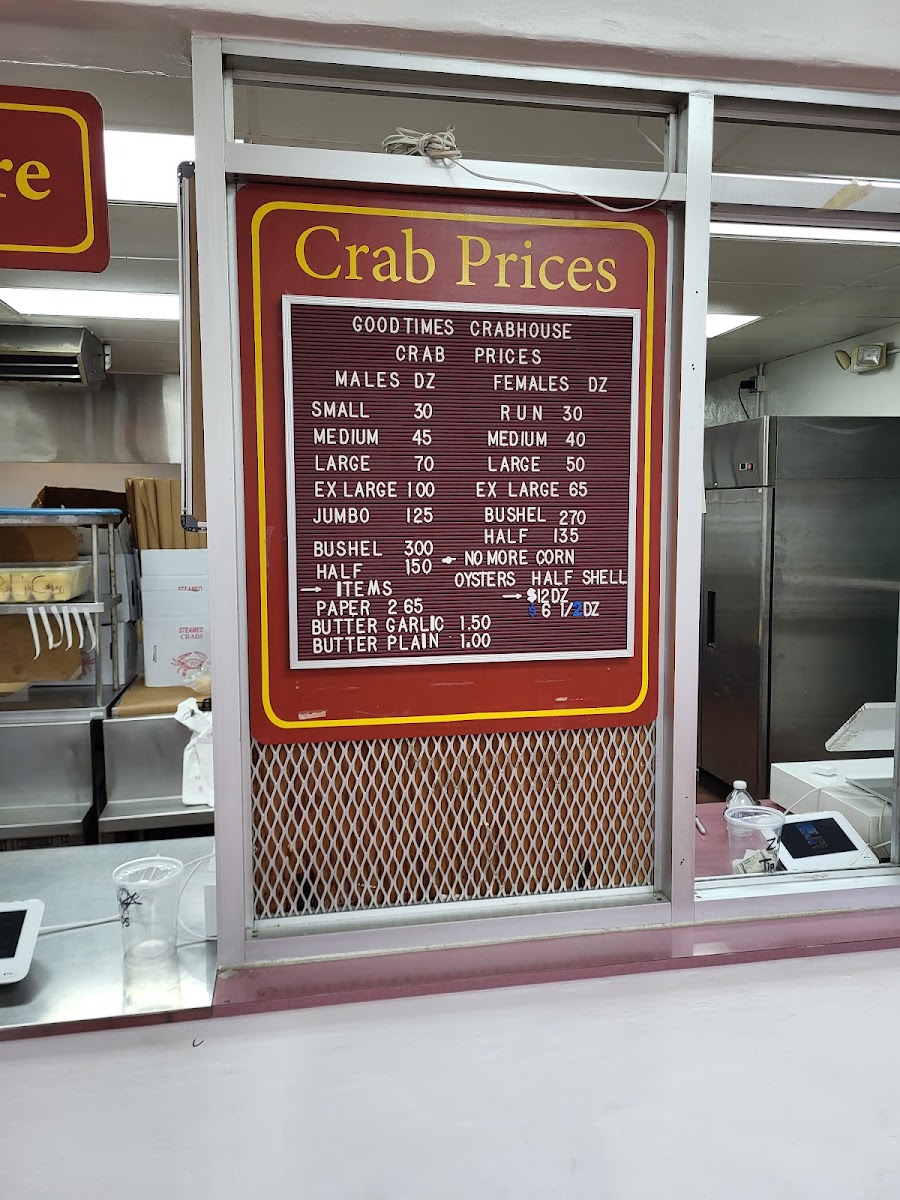 Good Times Crab House Menu 2