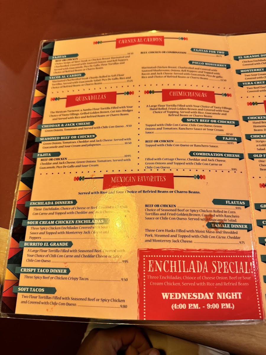 Juan Pablos Menu 9