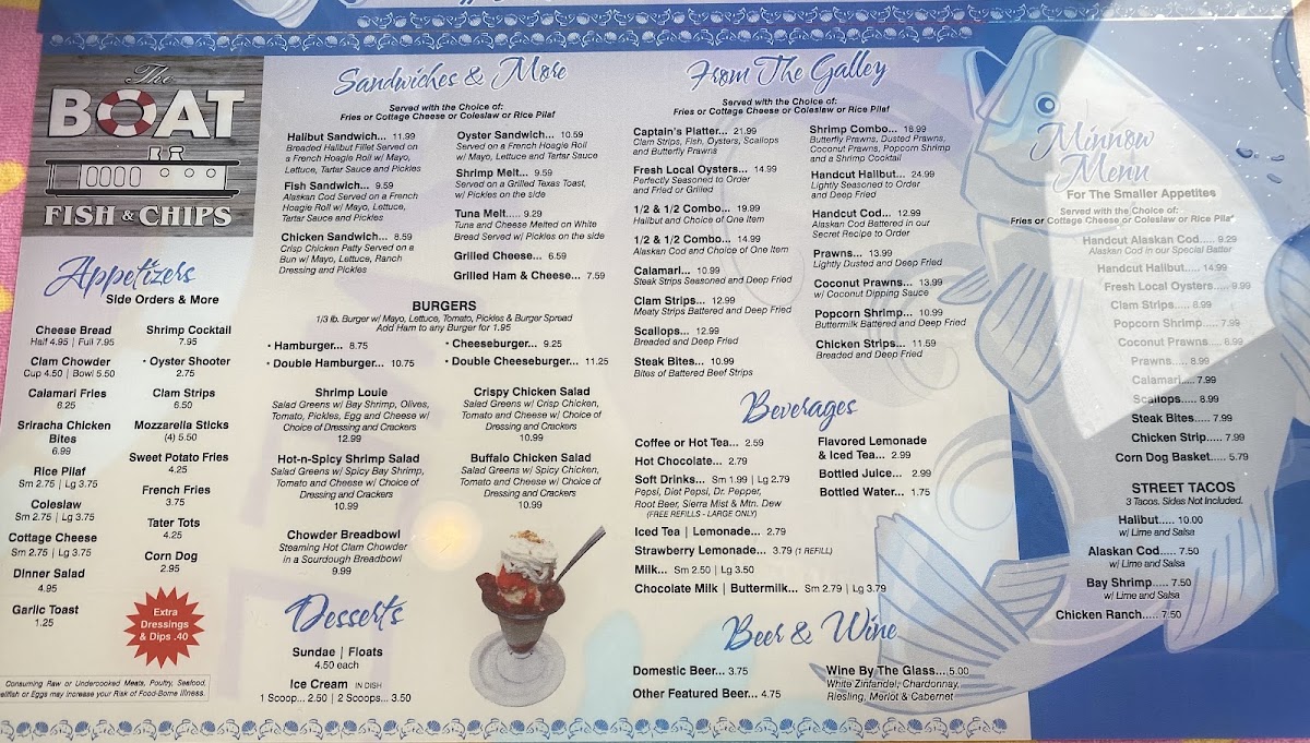 The Boat Fish & Chips Menu 10