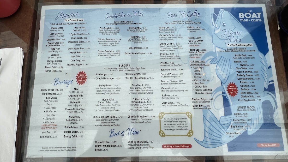 The Boat Fish & Chips Menu 3