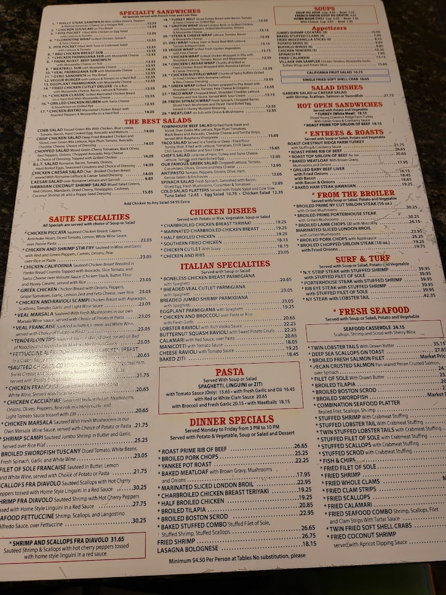 Groton Townhouse Restaurant Menu 10