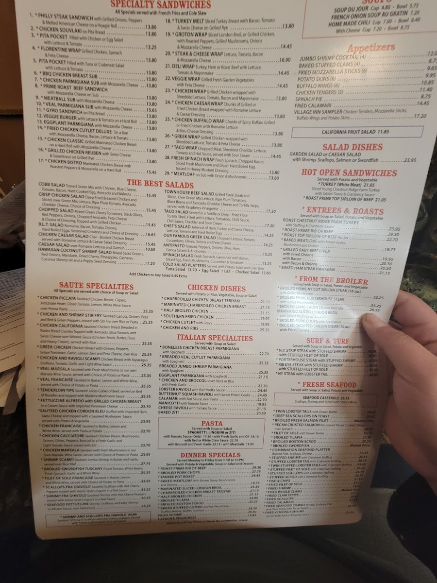 Groton Townhouse Restaurant Menu 8