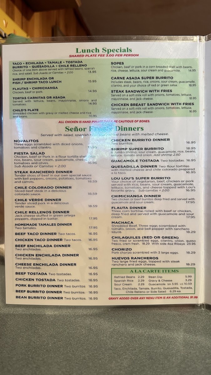 El Señor Frog's Menu 6