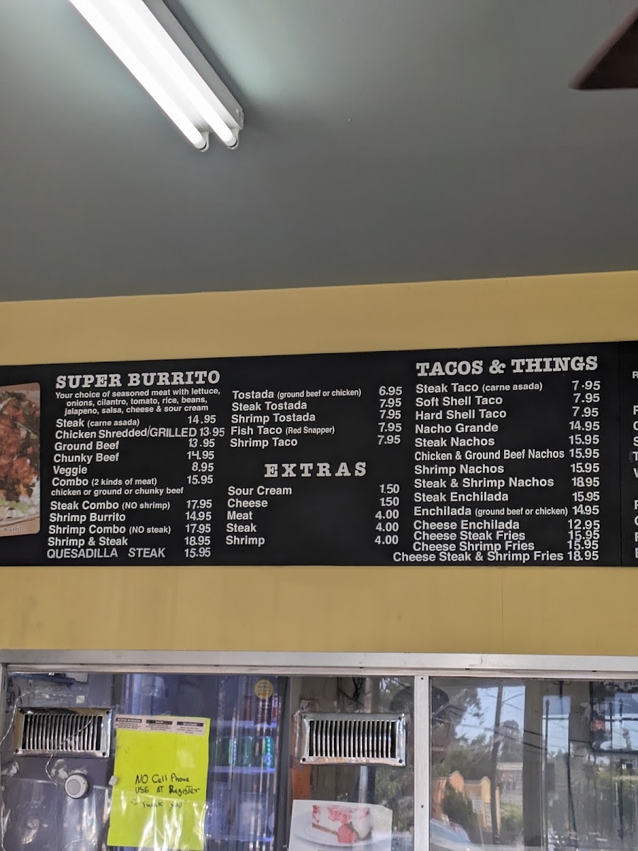 Las Palmas Super Burrito Menu 5