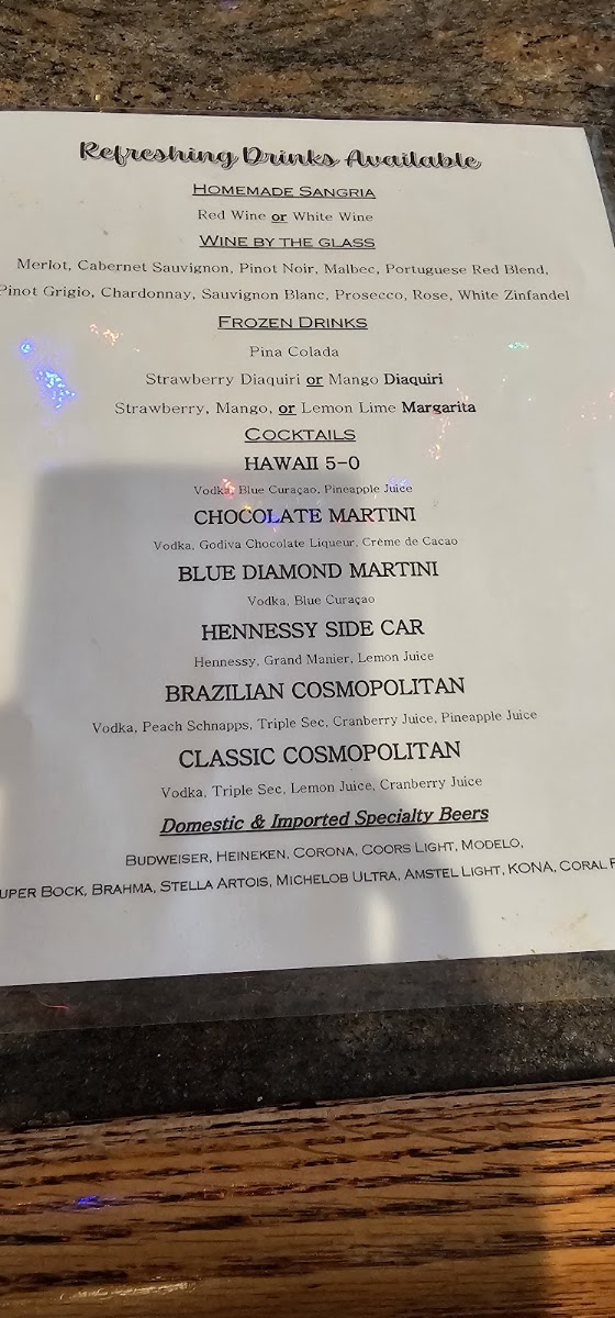Mateus' Restaurant & Bar Menu 2