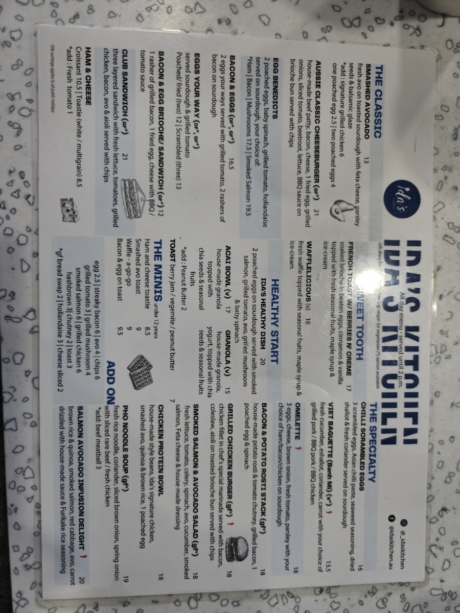 Ida's Kitchen Menu 6