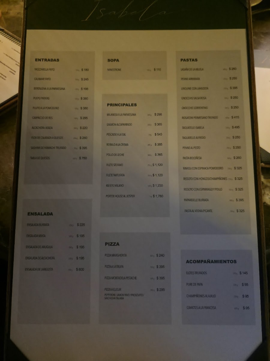 Isabela MX Menu 9