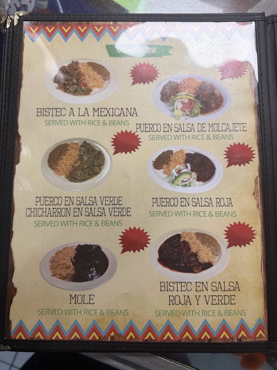 El Rinconcito Mexican Restaurant Menu 2