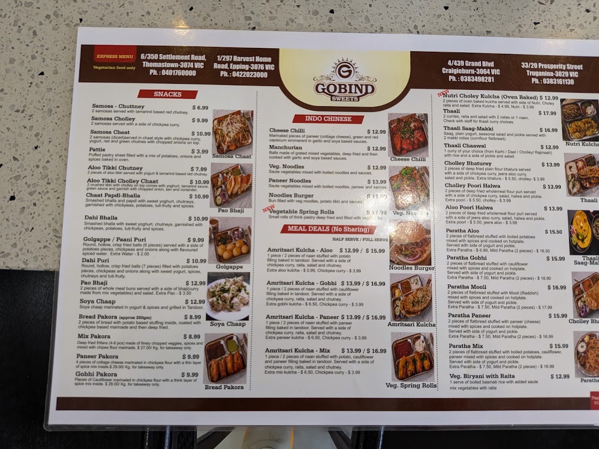 Gobind Sweets Menu 4
