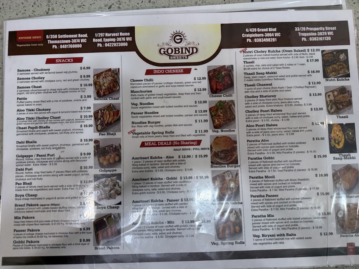 Gobind Sweets Menu 6