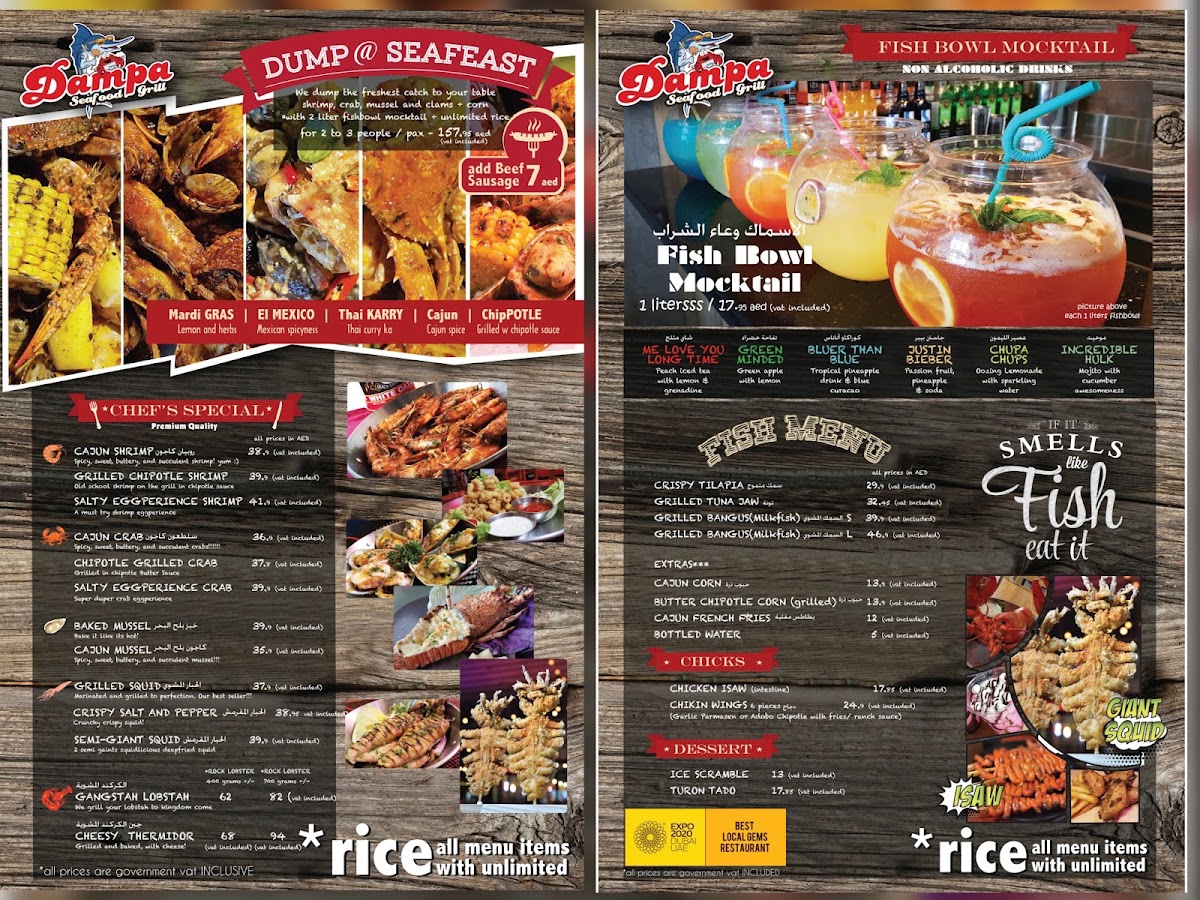 Dampa Seafood Grill - Abu Dhabi Menu 4