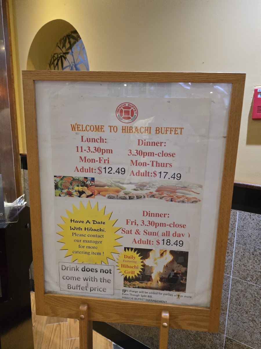 Hibachi Buffet & Grill Menu 3