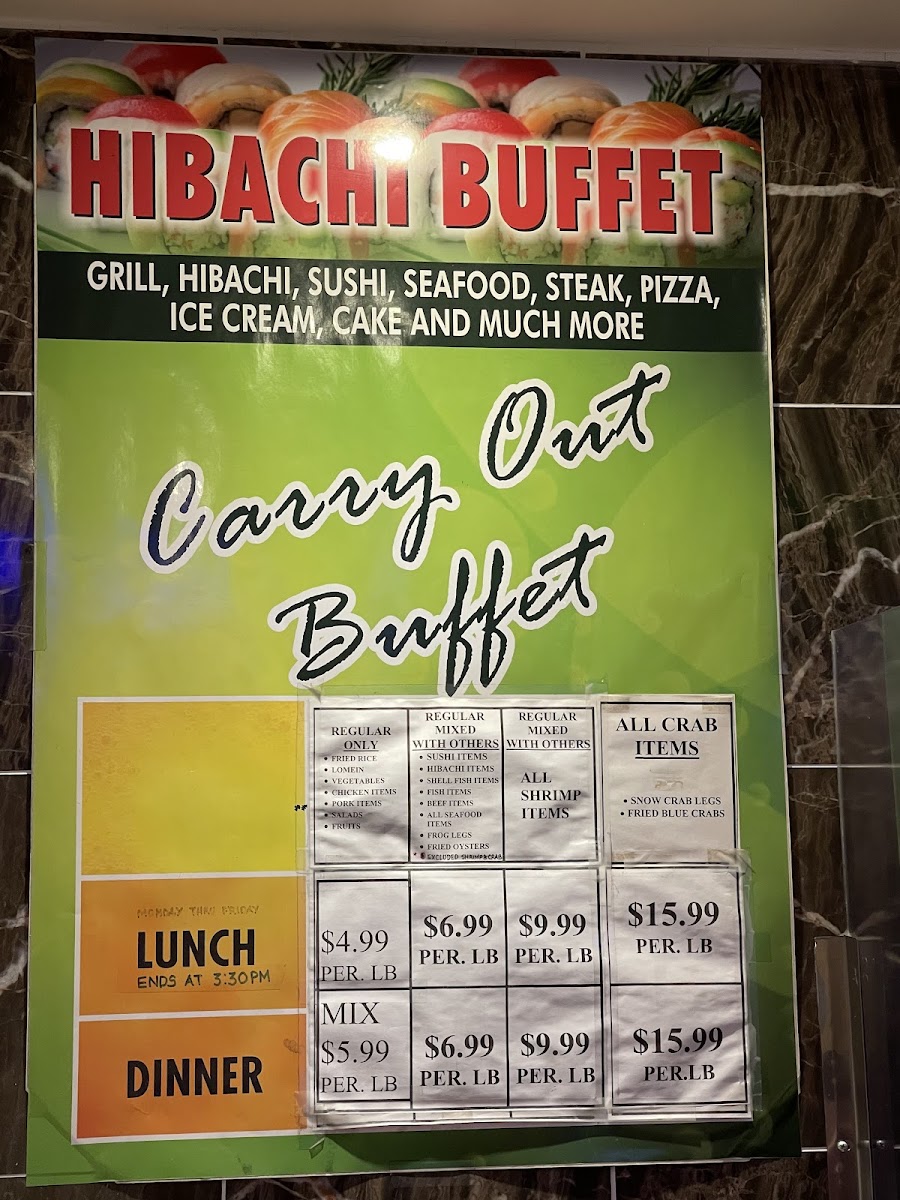 Hibachi Buffet & Grill Menu 7