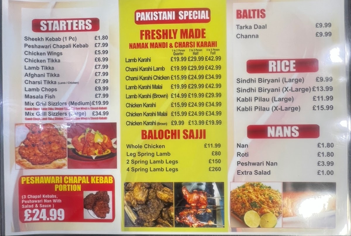 Taste of Pakistan Restaurant and Take away Menu 6