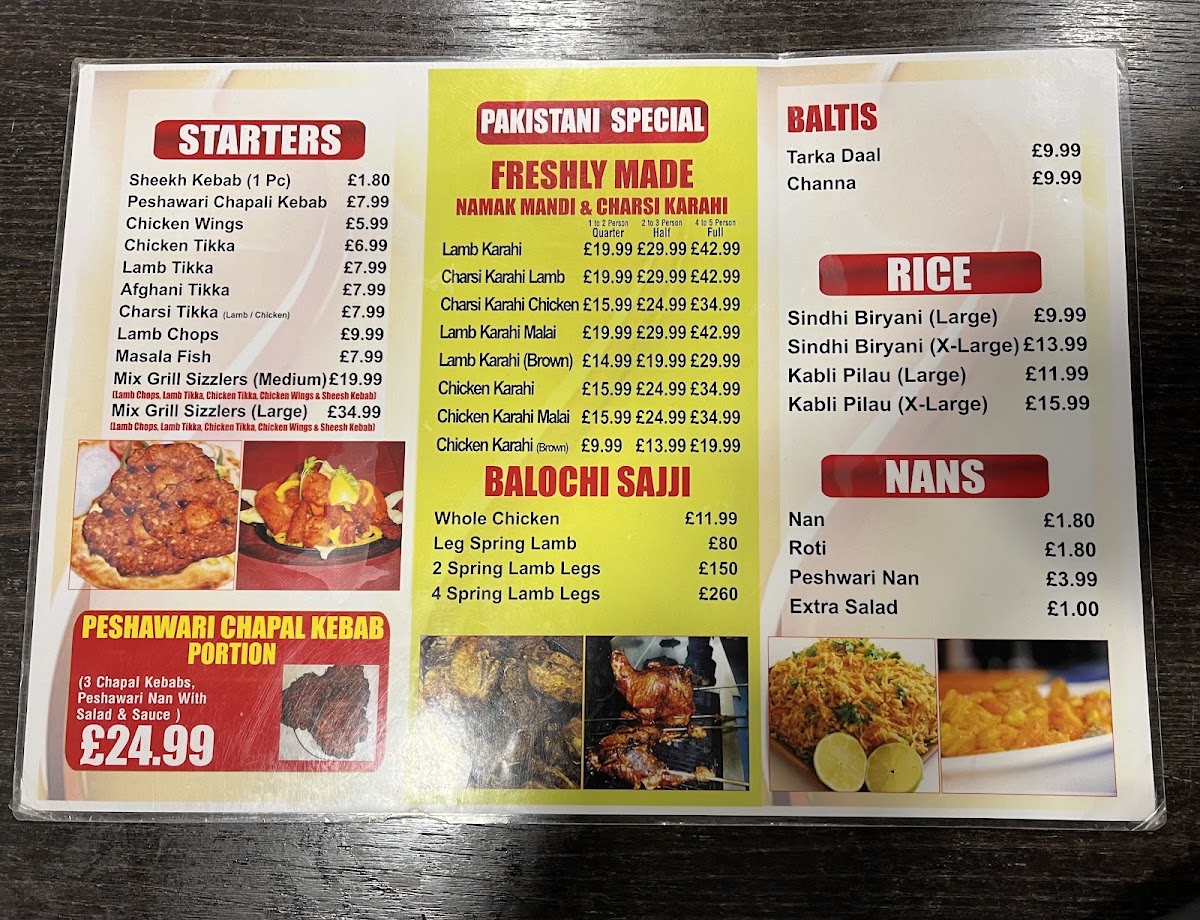 Taste of Pakistan Restaurant and Take away Menu 7