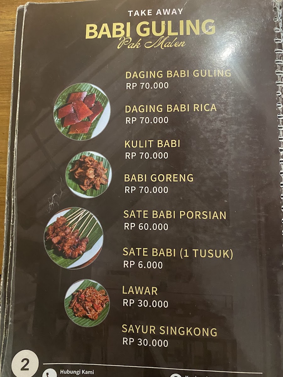 Warung Babi Guling Pak Malen Menu 1