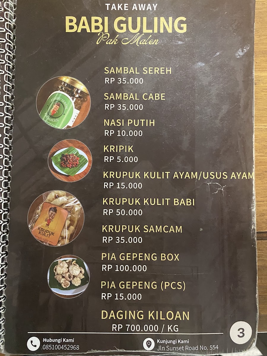 Warung Babi Guling Pak Malen Menu 3
