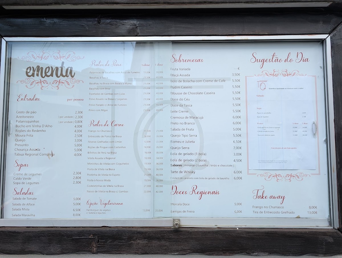Tasquinha da Quinta Menu 2