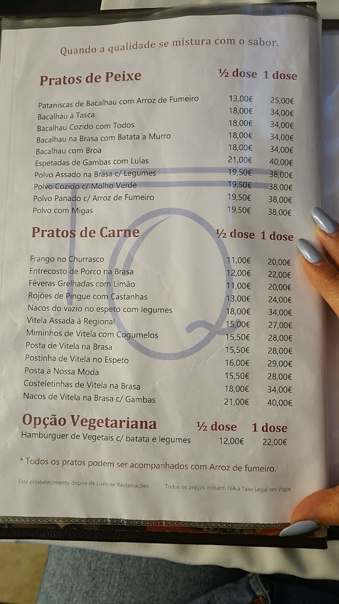 Tasquinha da Quinta Menu 3