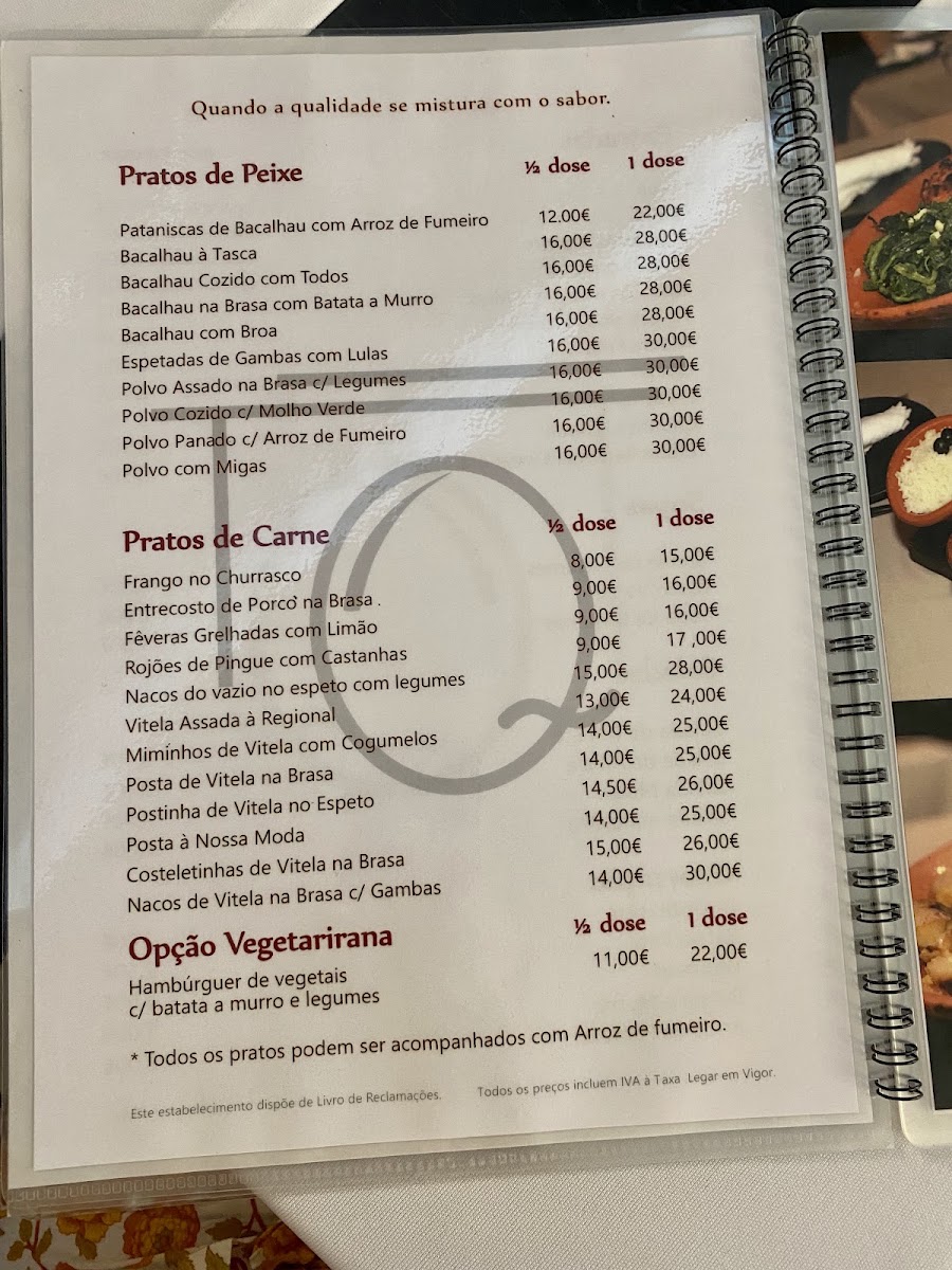 Tasquinha da Quinta Menu 4