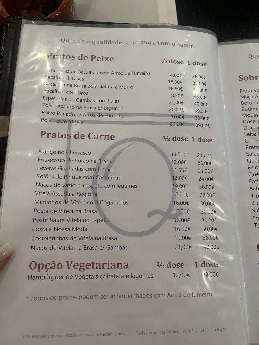 Tasquinha da Quinta Menu 8