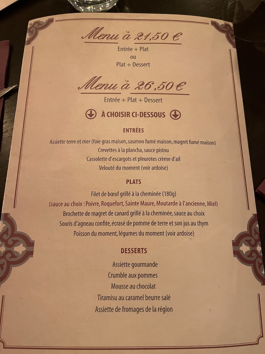 Le Parvis Menu 7