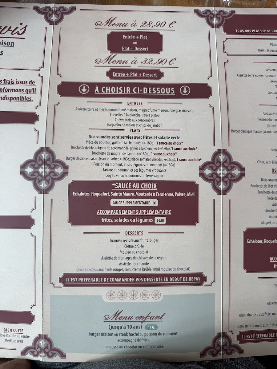 Le Parvis Menu 8