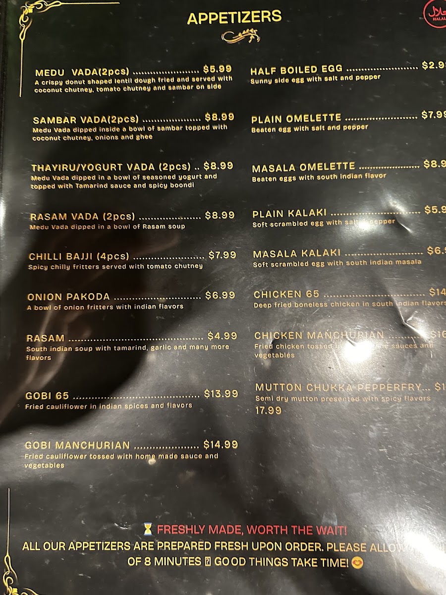 Jayalakshmi South Indian Cuisine Menu 10