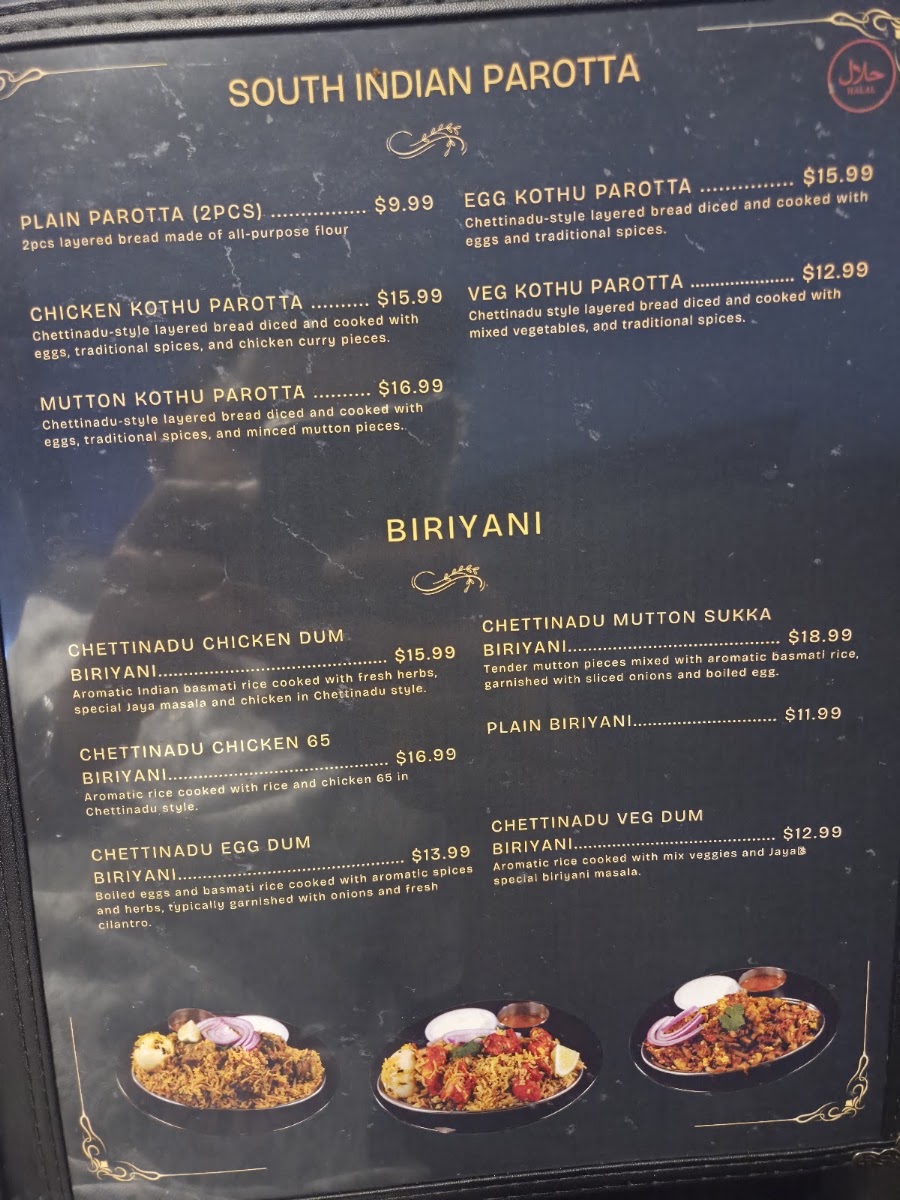Jayalakshmi South Indian Cuisine Menu 4