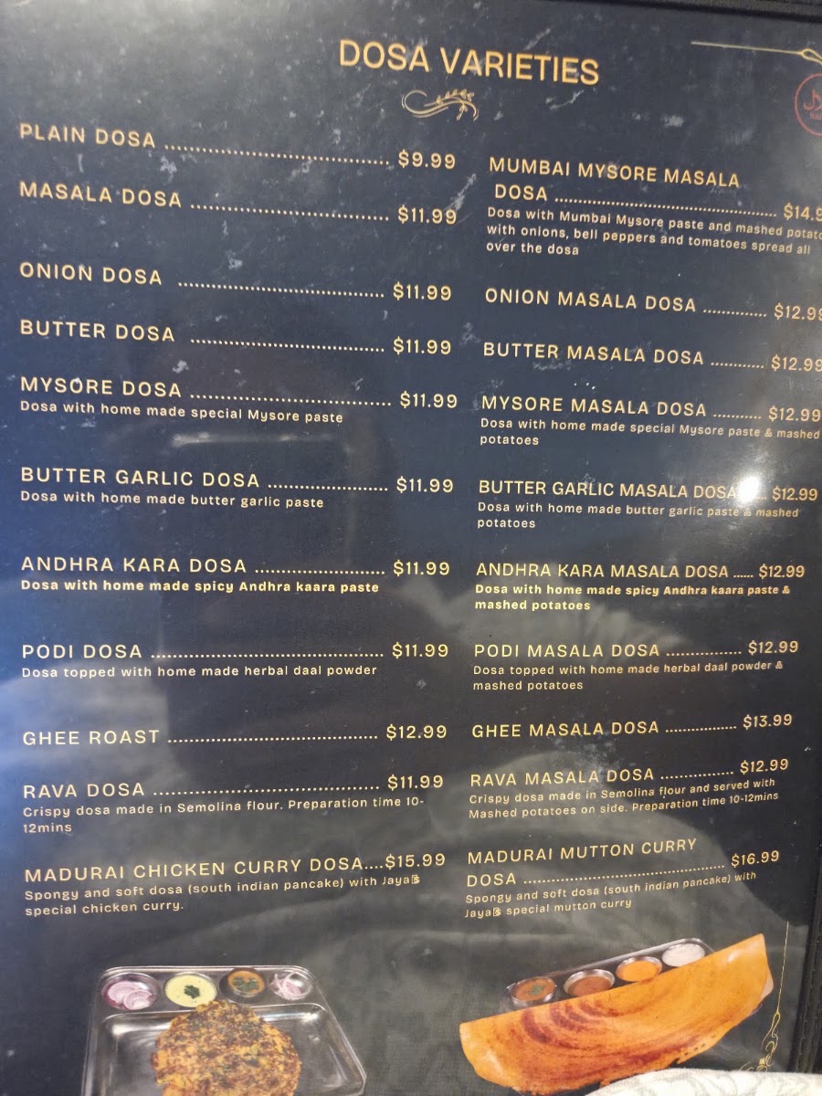 Jayalakshmi South Indian Cuisine Menu 6
