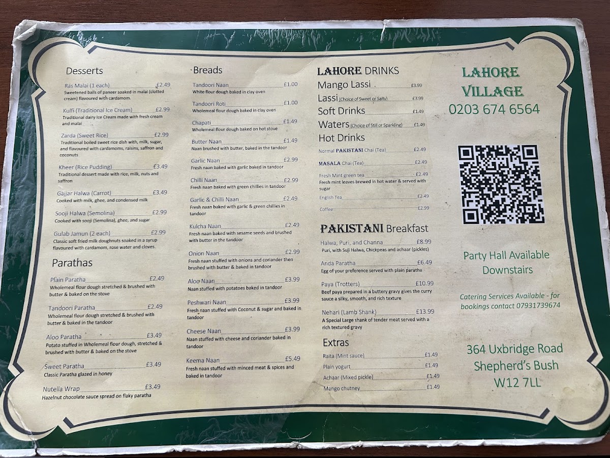 Lahore Village Menu 8