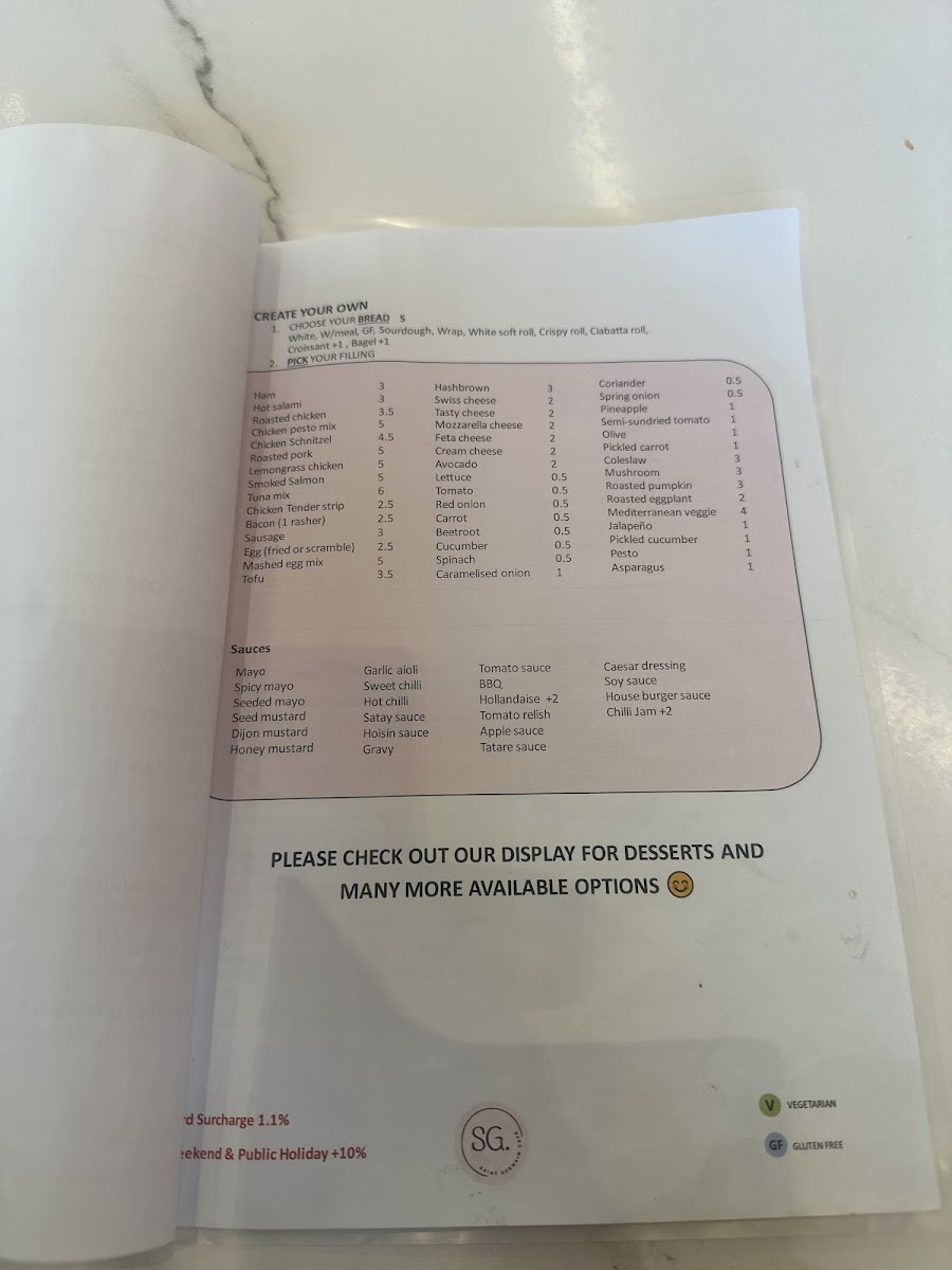 St Germain Cafe Menu 3