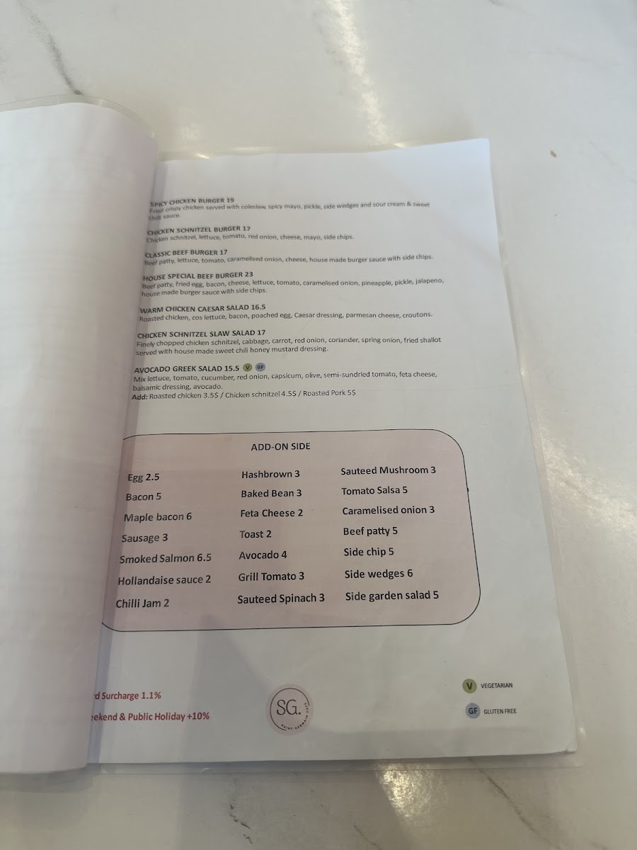 St Germain Cafe Menu 5