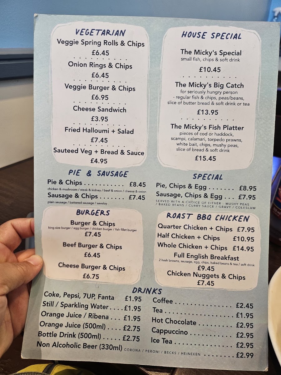 Micky's Fish & Chips Menu 6