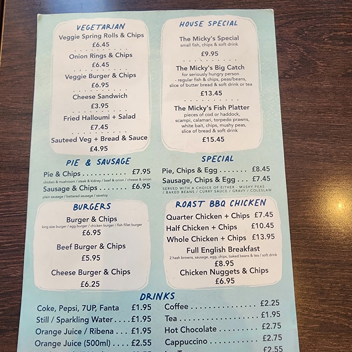 Micky's Fish & Chips Menu 9
