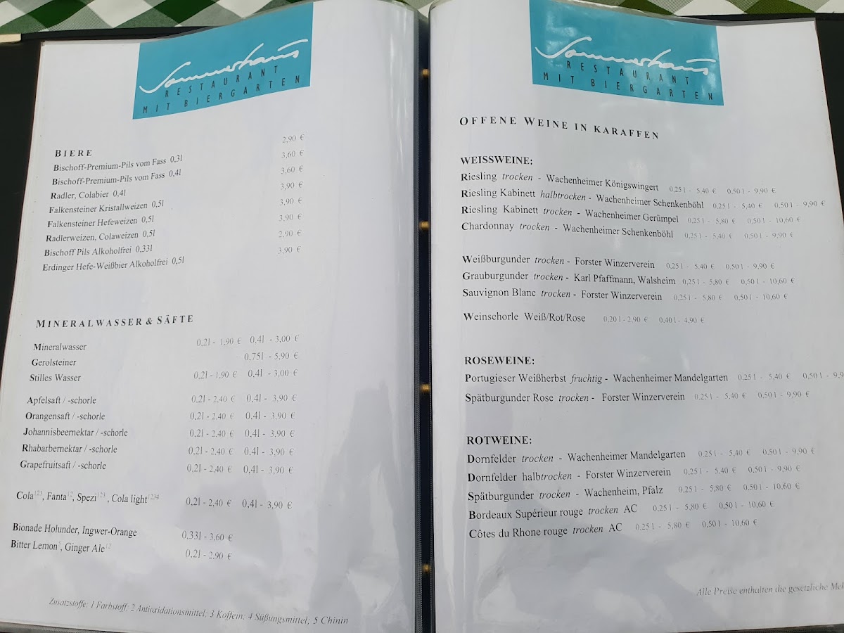 Restaurant SOMMERHAUS Menu 3