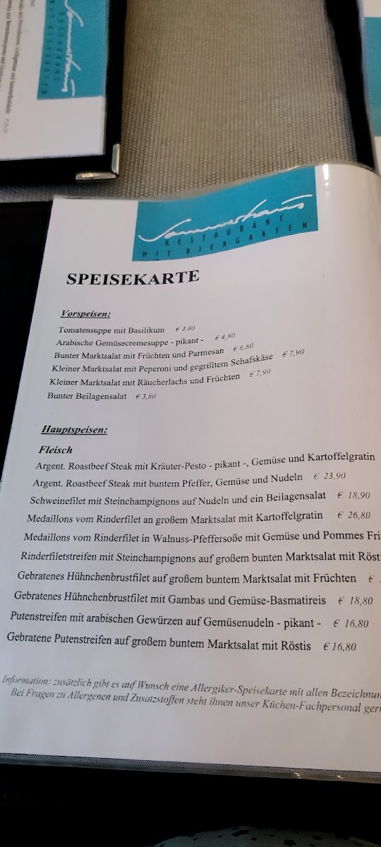 Restaurant SOMMERHAUS Menu 6
