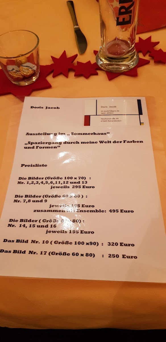 Restaurant SOMMERHAUS Menu 7