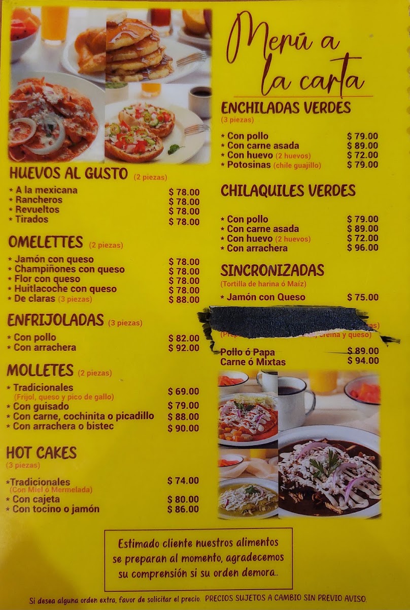 Quesadillas Mari Menu 3